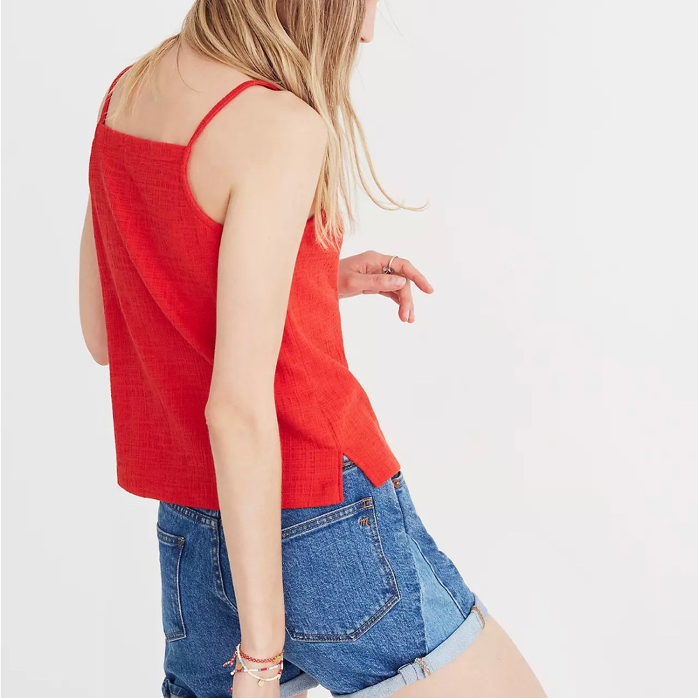 Madewell black apron tank top